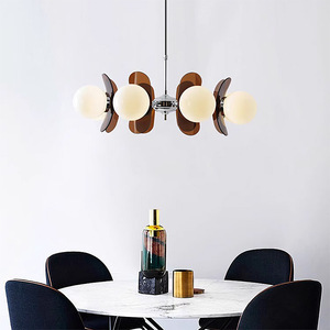Lampe suspendue de salon <span class=keywords><strong>pour</strong></span> maison moderne avec lustres <span class=keywords><strong>globe</strong></span> en métal marron Lampes suspendues en <span class=keywords><strong>verre</strong></span> blanc LED disponibles en tailles moyennes - Product Image 6