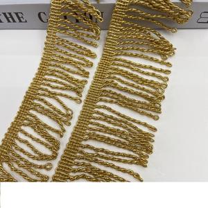 5 cm <span class=keywords><strong>7</strong></span> cm 2 pouces Bordure en dentelle ecclésiastique, à franges, à pompons, à nœuds, à boucles et à motifs, pour rideaux - Product Image 5