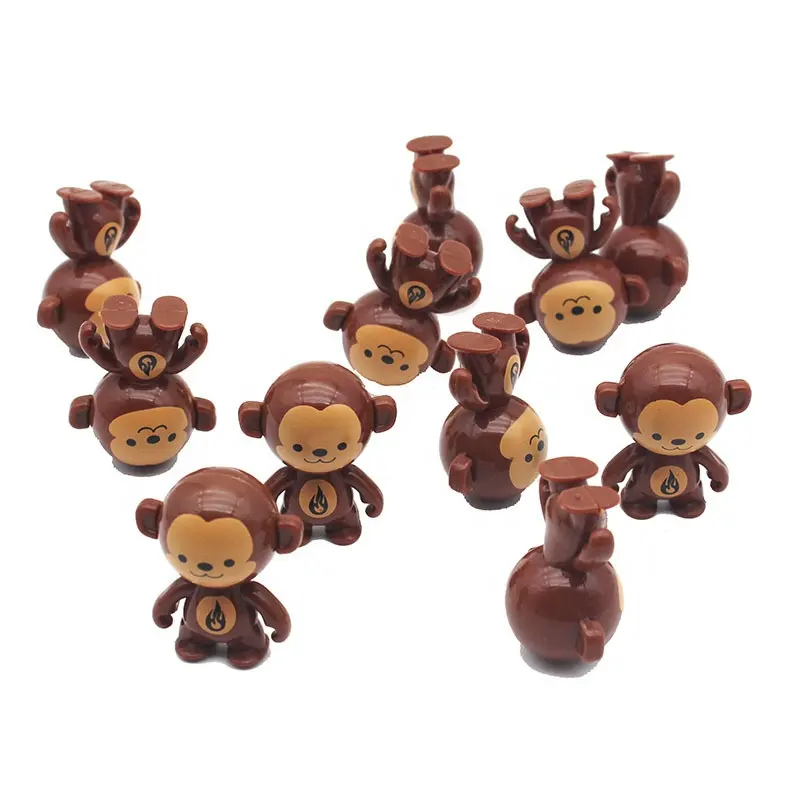2024 Novo atacado Mini Fidget Brinquedos Animal Toy Cartoon para crianças, Macaco Em Forma Mini Roly-Poly Brinquedo Balançando