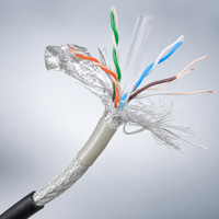 Harga Pabrik Kabel Ethernet Shibei Cat6 SF/UTP Tembaga Padat PVC 4 Pasang 23AWG Gigabit LAN 305m Outdoor untuk Sistem Kamera IP POE