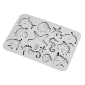Molde de pastel de silicona de grado alimenticio geométrico diseño ecológico para helado gelatina pudín jabón 100g peso elegante forma de caballito de mar - Product Image 4