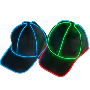 Club Hip-Hop LED Lighted Baseball Cap - Glow Party Hat With Fiber Optics, 2 Light Modes, Size L (58-60cm) - View #5
