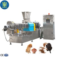 Máquina extrusora de alimentos para mascotas de fabricación completa Línea de producción de procesamiento de alimentos para gatos y perros con PLC para aplicación de peces