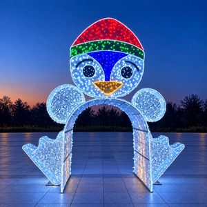 Arche lumineuse à motif animalier 3D pour les allées de Noël et les grandes décorations extérieures - Product Image 1