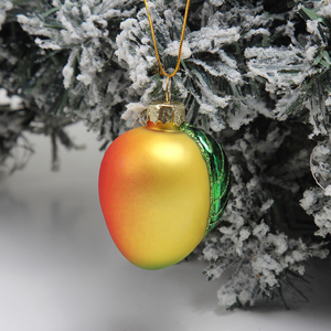 Nhà máy tay thổi trái cây nhân tạo xoài thủy tinh thổi đồ trang trí kính màu trái cây bức tượng nhỏ trang trí thân thiện với môi - Product Image 3