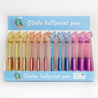 Bolígrafos de Diseño Especial O&Q con Purpurina, Bolígrafo Giratorio de Plástico con Forma de Globo, Papelería Antiestrés, Regalo para Estudiantes Universitarios