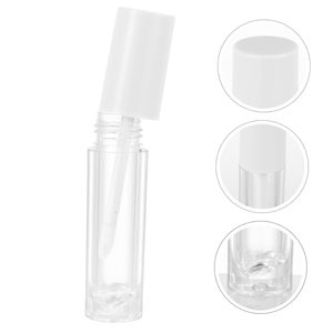 Tubes de brillant à lèvres ronds de 6 ml avec bouchon à vis, grande capacité, rose, blanc, noir, brillant à lèvres vide, grand applicateur, sérigraphie, cosmétique - Product Image 4