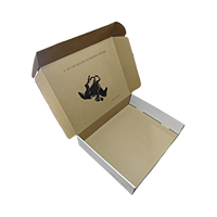 Boîtes d'expédition rigides imprimées de logo de taille personnalisée enveloppe en carton ondulé noir pour chapeau emballage en tissu matériaux recyclés chaussettes