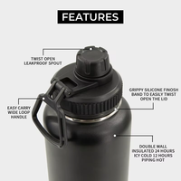Bouteille d'eau sport à large ouverture en acier inoxydable 304 avec logo personnalisé YEWAY, gobelet de voyage, isolation thermique 12-24h, écologique