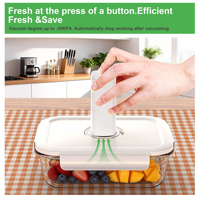 Ensemble de contenants alimentaires en verre sous vide modernes, hermétiques, sans BPA, compatibles micro-ondes, sacs anti-fuite, 14 pièces, lavables au lave-vaisselle