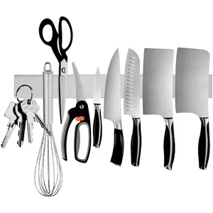 Hot Selling Kitchen Knives Accessories Stainless Steel Magnet Strip Rack Magnetic Knife Holder For Wall