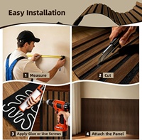 Panneaux acoustiques flexibles en bois pour intérieur commercial, panneaux insonorisants courbés pour la décoration murale des halls, restaurants, bureaux