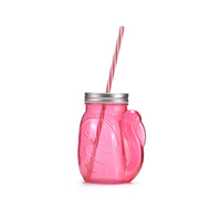 Gobelet à jus réutilisable en PETG de 24 oz en forme de flamant rose, étanche, avec couvercle et paille, en plastique écologique, couleurs personnalisables, pour fêtes en extérieur
