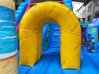 Parc aquatique gonflable sur le thème de la plage, toboggan aquatique, maison de saut gonflable sur le thème de la vie marine, mur d'obstacles, nouveaux jeux gonflables commerciaux