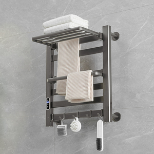 Sèche-serviettes intelligent mural en aluminium pour salle de bain avec minuterie et design épuré - Product Image 6