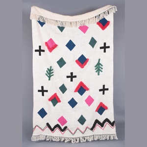 ซูเปอร์หรูหราตกแต่งโยนผ้าห่มสำหรับตกแต่งบ้าน Handwoven ผ้าฝ้ายสีขาวโยนผ้าห่มในราคาที่ดีที่สุด - Product Image 4