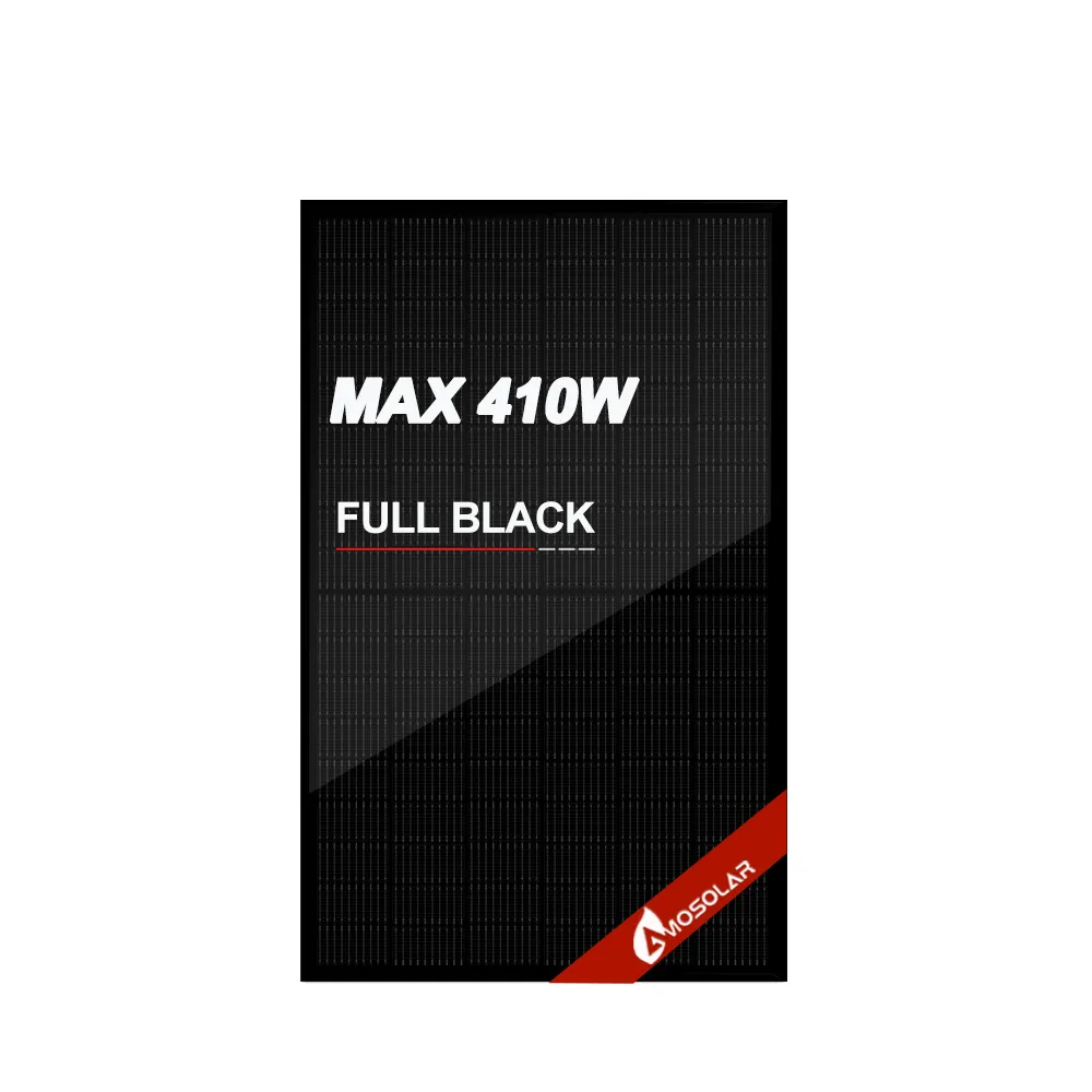 Amosolar 뜨거운 판매 품질 보장 400w 410w 415w 420w 425w 430w 모든 블랙 태양 전지 패널 최고의 가격