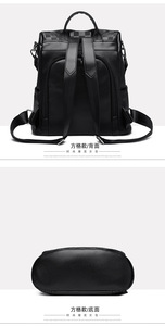 Wholesale Female Square Print <b>Backpacks</b> Pure Color High Capacity Travel <b>Backpack</b> PU Leather School <b>Students</b> Girls Bags - Product Image 5