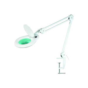 Black White LED Magnifying Desk Lamp with <b>Clamp</b> Stepless Dimming Glass with <b>Light</b> with Adjustable Arm for Electronic - Product Image 2