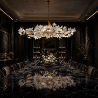 Lustre en cuivre de luxe, lustre artistique personnalisé, salon, salle à manger, villa, salle de réception, fabricant de luminaires sur mesure pour hôtels