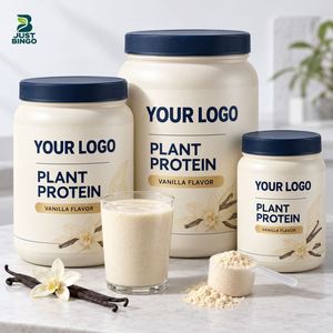 Halal Plant <b>Protein</b> <b>Powder</b> in Pouches GMP Production Custom Flavors and Label Design - Product Image 1