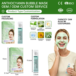 Mascarilla Facial Burbujeante de Antocianina para el Cuidado Diario de la Piel, Marca Privada con Etiqueta Personalizada, Bajo MOQ, Venta al Por Mayor - Product Image 4