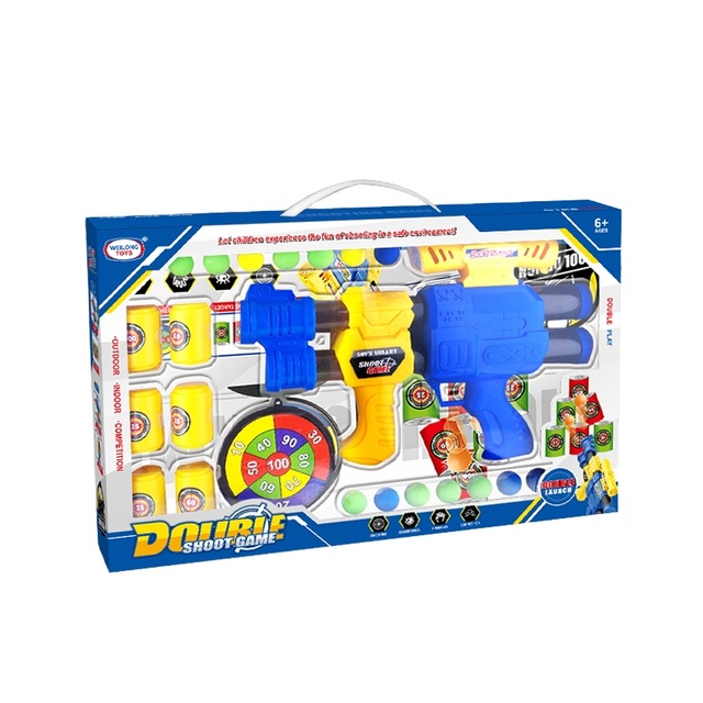 High Quality Soft EVA Ball Atomic Power Pump Air Powered Blaster Shooter Bullet Gun for Kids Toys