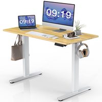 Höhenverstellbarer Schreibtisch mit Doppelmotor, Büromöbel, Sitz-Steh-Schreibtisch, Elektrisch Höhenverstellbarer Tisch mit 2-Stufen-Gestell