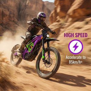 <span class=keywords><strong>Moto</strong></span> électrique sans balais haute puissance au lithium, capacité de montée à 65°, autonomie de 85 km sur une seule charge, cadre en aluminium 6061 pour les trajets urbains et tout-terrain - Product Image 2