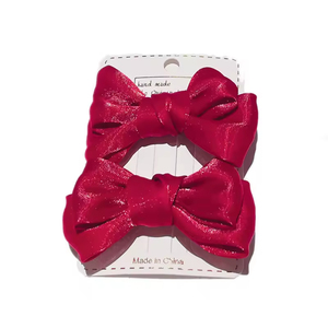 Fermaglio per Capelli a Fiocco per Bambine Sudcoreane e Grazioso Clip per Capelli Rosso per Neonata Stile Influencer - Product Image 3