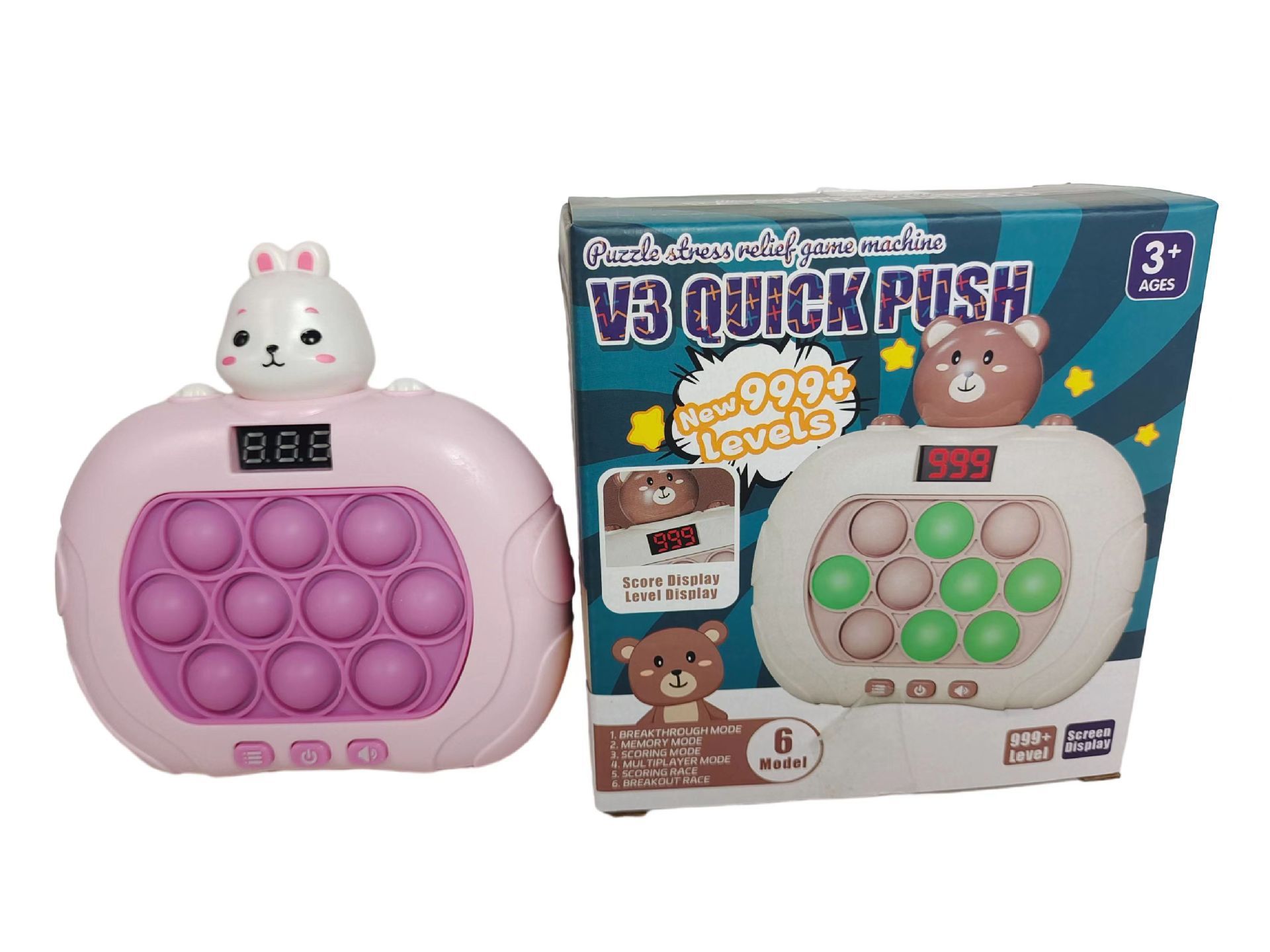 Pop It Électronique Lumineux - Jeu Sensoriel Avec Modes Multiple | Cadeau Enfants Et Adultes (A-Rosa)