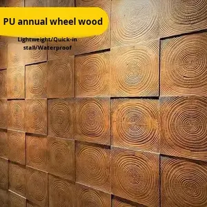 Ladrillo Ligero Impermeable de PU con Gran Diseño de Grano de Madera, Imitación de Ladrillo con Textura de Madera - Product Image 3