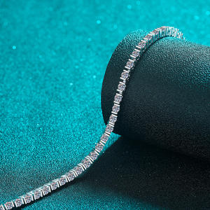 Hot Selling Tennis <b>Bracelet</b> Hip Hop Iced Out <b>Men</b> Women 925 Sterling <b>Silver</b> Moissanite Tennis <b>Bracelet</b> - Product Image 4