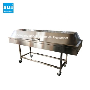 Mesa de disección elevadora con cubierta negra, camilla móvil para transporte de cadáveres para uso hospitalario - Product Image 4