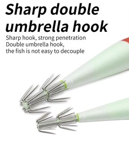 Double parapluie en tissu japonais de 8cm et 10cm, appât lumineux pour pêche à la carpe - Product Image 5