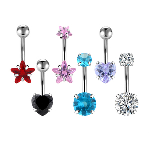 <span class=keywords><strong>Piercing</strong></span> per <span class=keywords><strong>gioielli</strong></span> per il corpo con gemme in acciaio chirurgico 316L da 14G - Product Image 4