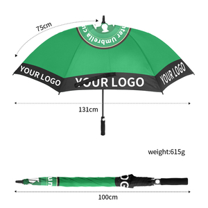 Paraguas de golf premium a prueba de viento, grande, de 60 pulgadas, con marco de fibra de vidrio, doble capa, protección contra la lluvia para golfistas. - Product Image 6
