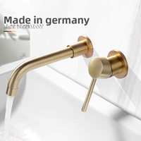 Robinet de lavabo moderne minimaliste en cuivre massif avec bec orientable, robinet de douche mural, douchette à main, plusieurs styles