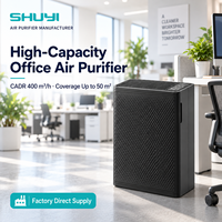 Purificateur d'air commercial haut de gamme pour grandes pièces, CADR 400, pour écoles et bureaux, contrôle de la fumée, des odeurs et de la poussière, avec OEM ODM CE FCC