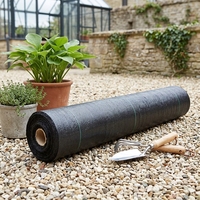 Toile de paillage tissée en PP anti-mauvaises herbes, tapis de contrôle paysager OEM écologique pour cerisiers