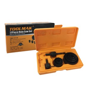 Juego de sierras perforadoras Toolmak de 11 piezas de 3/4 a 2 1/2 pulgadas para taladrar madera y metal - Product Image 1