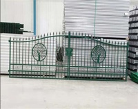 Portails de jardin en fer forgé ajouré de haute qualité à motif cerf, accessoires de clôture pour la décoration extérieure de maisons de luxe