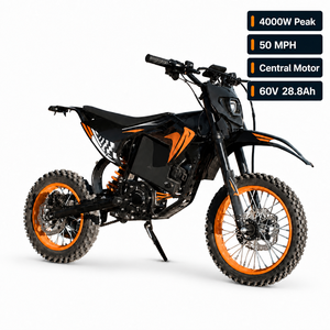 Vélo tout-terrain 4000W, 14 pouces, moteur central 60V 28.8Ah, 80 km/h, pour adulte, roue arrière 12 pouces, VTT électrique, vente en gros X1 - Product Image 1