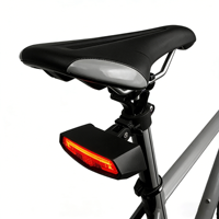 Feu arrière de vélo à laser, clignotant à distance, lumière LED d'avertissement laser rechargeable par USB