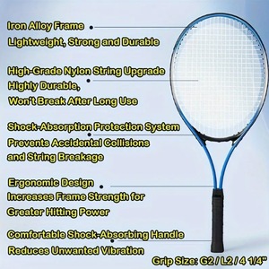 Factory Outlet Raqueta <span class=keywords><strong>DE</strong></span> <span class=keywords><strong>TENIS</strong></span> larga Mini antivibrador Raquetas negras Venta caliente Raquetas <span class=keywords><strong>de</strong></span> <span class=keywords><strong>tenis</strong></span> - Product Image 2