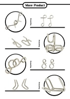 Test de QI, jeu d'esprit, puzzles en spirale en fil métallique élégants, autres matériaux, traitement de surface en zinc, tour de magie