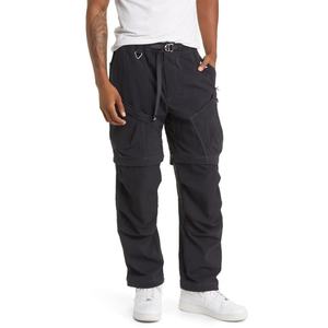 กางเกงผู้ชายแบบสั่งตัด ผ้าไนลอน ทรงหลวม มีกระเป๋าหลายช่อง กางเกงคาร์โก้ ขาสั้นถอดได้ระดับเข่า พร้อมเข็มขัด - Product Image 2