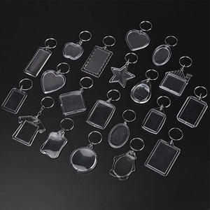 Hot Sale Transparente Acryl Foto Bilderrahmen Schlüssel bund DIY anpassbare Kunststoff Schlüssel bund für Werbe geschenke - Product Image 1