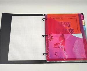 Tùy chỉnh nhiều màu 3 lỗ chèn PP thư mục tập tin 3 vòng chất kết dính với hai túi bền nộp hồ sơ sản phẩm - Product Image 6