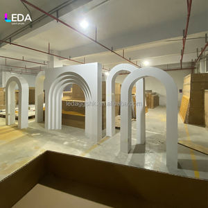 Arche de mariage moderne en acrylique blanc, décoration intérieure et extérieure, accessoires de toile de fond pour mariage - Product Image 6